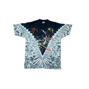 Vintage Star Wars Shirt Adult XL  Liquid Blue Episode 1 Maul Anakin Men*